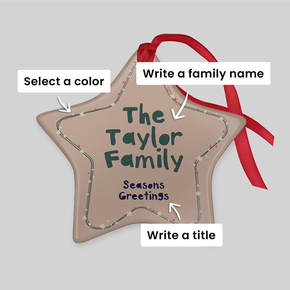 Holiday Name Glow  – Custom Family Christmas Ornament-5 product photo