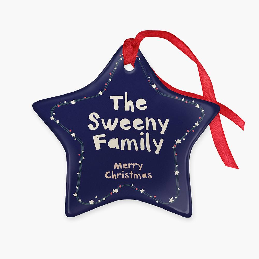 Holiday Name Glow  – Custom Family Christmas Ornament-3 product photo
