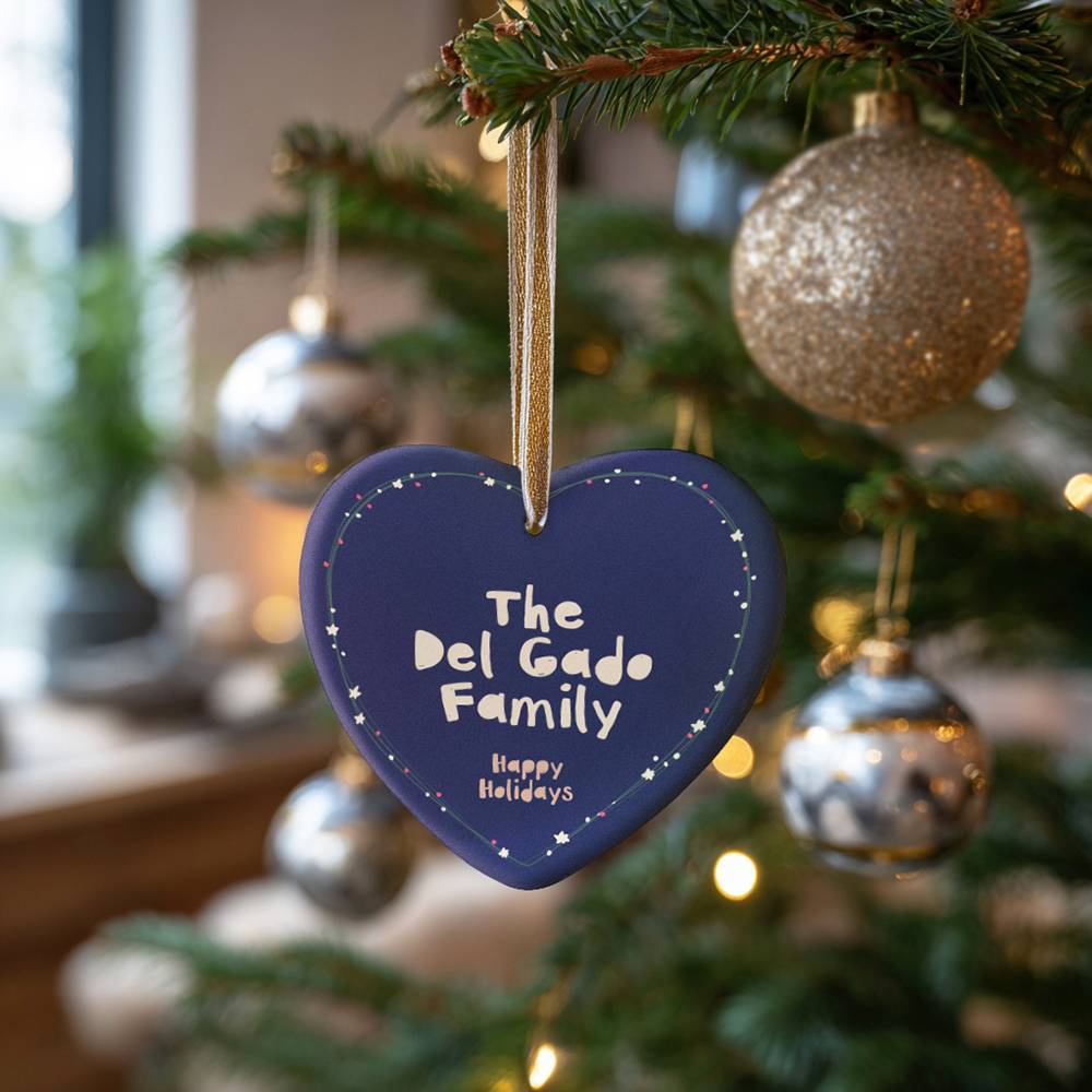 Warm Wishes – Custom Family Christmas Ornament Set of Three-4 product photo