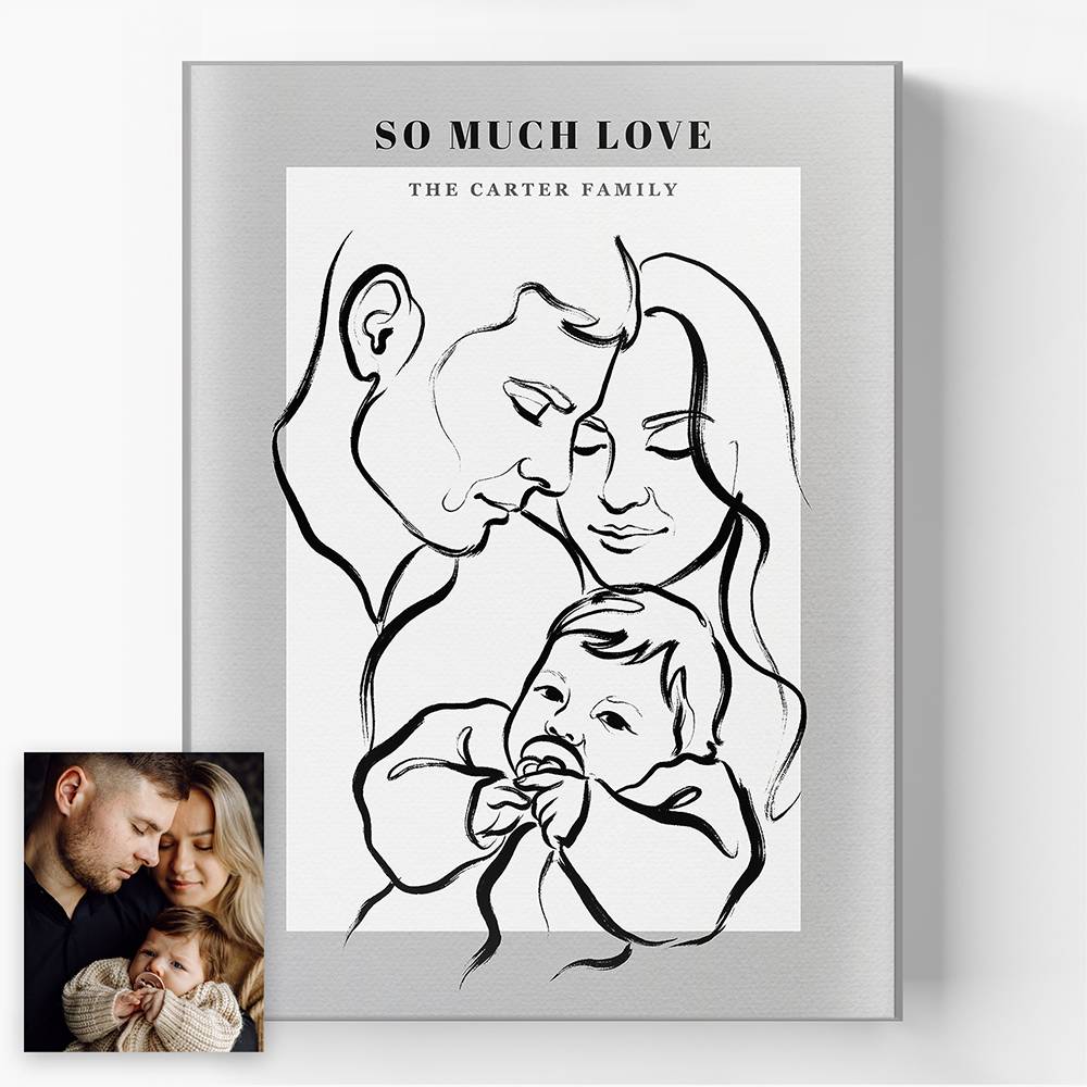 In One Stroke - Custom Portrait Acrylic-9 product photo