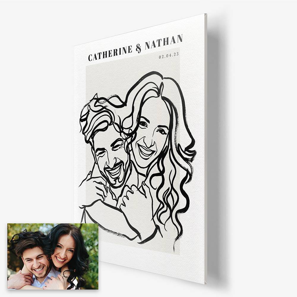 In One Stroke - Custom Portrait Acrylic-7 product photo