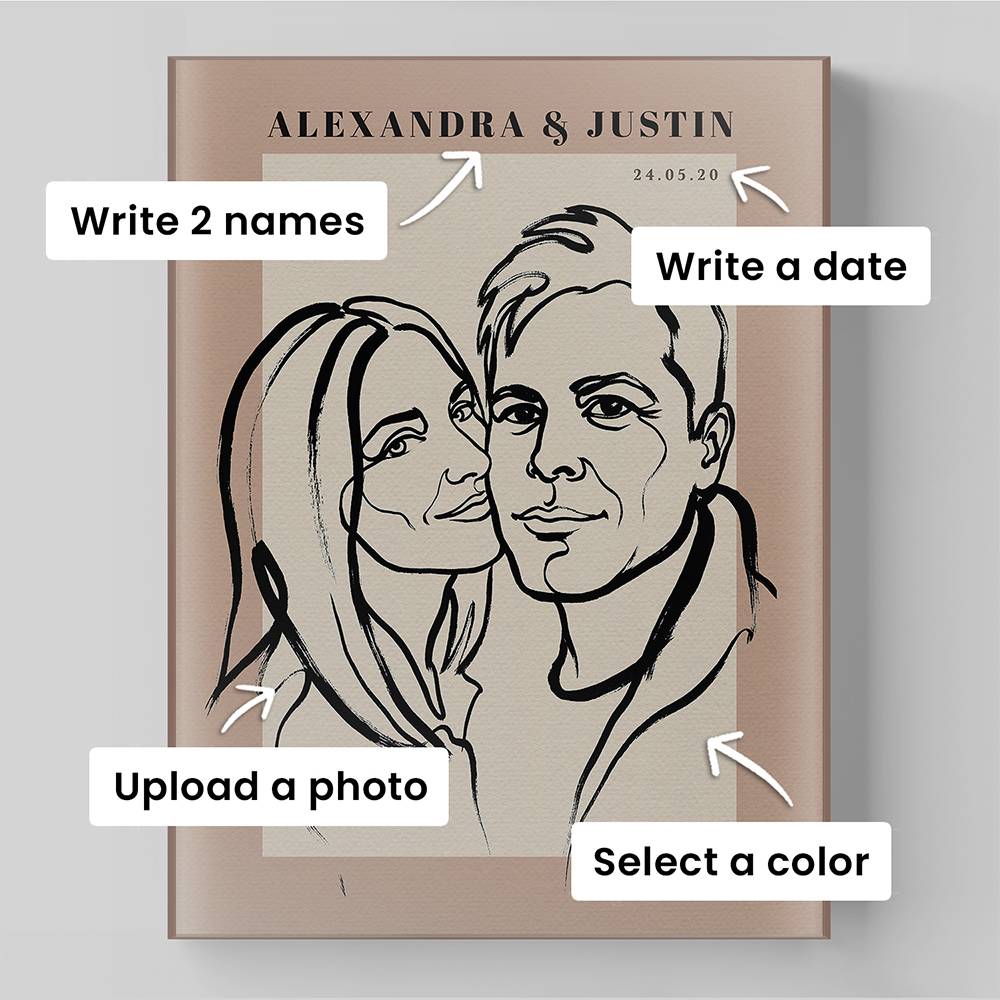 In One Stroke - Custom Portrait Acrylic-4 product photo