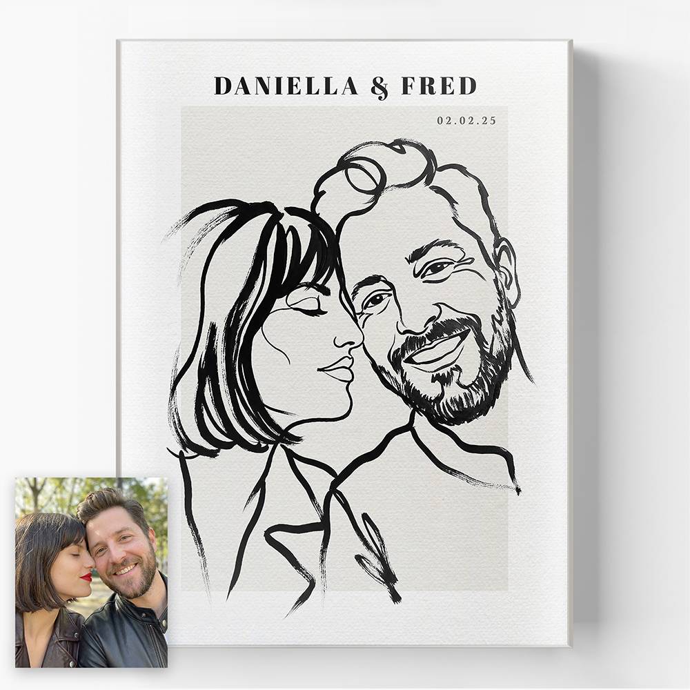 In One Stroke - Custom Portrait Acrylic-1 product photo