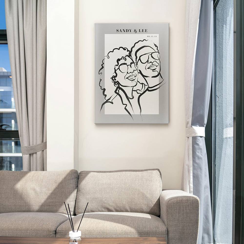 In One Stroke - Custom Portrait Acrylic-6 product photo