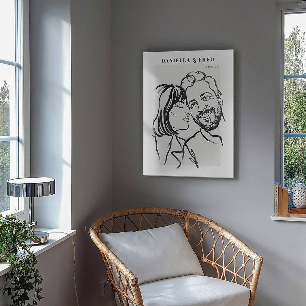 In One Stroke - Custom Portrait Acrylic-2 product photo