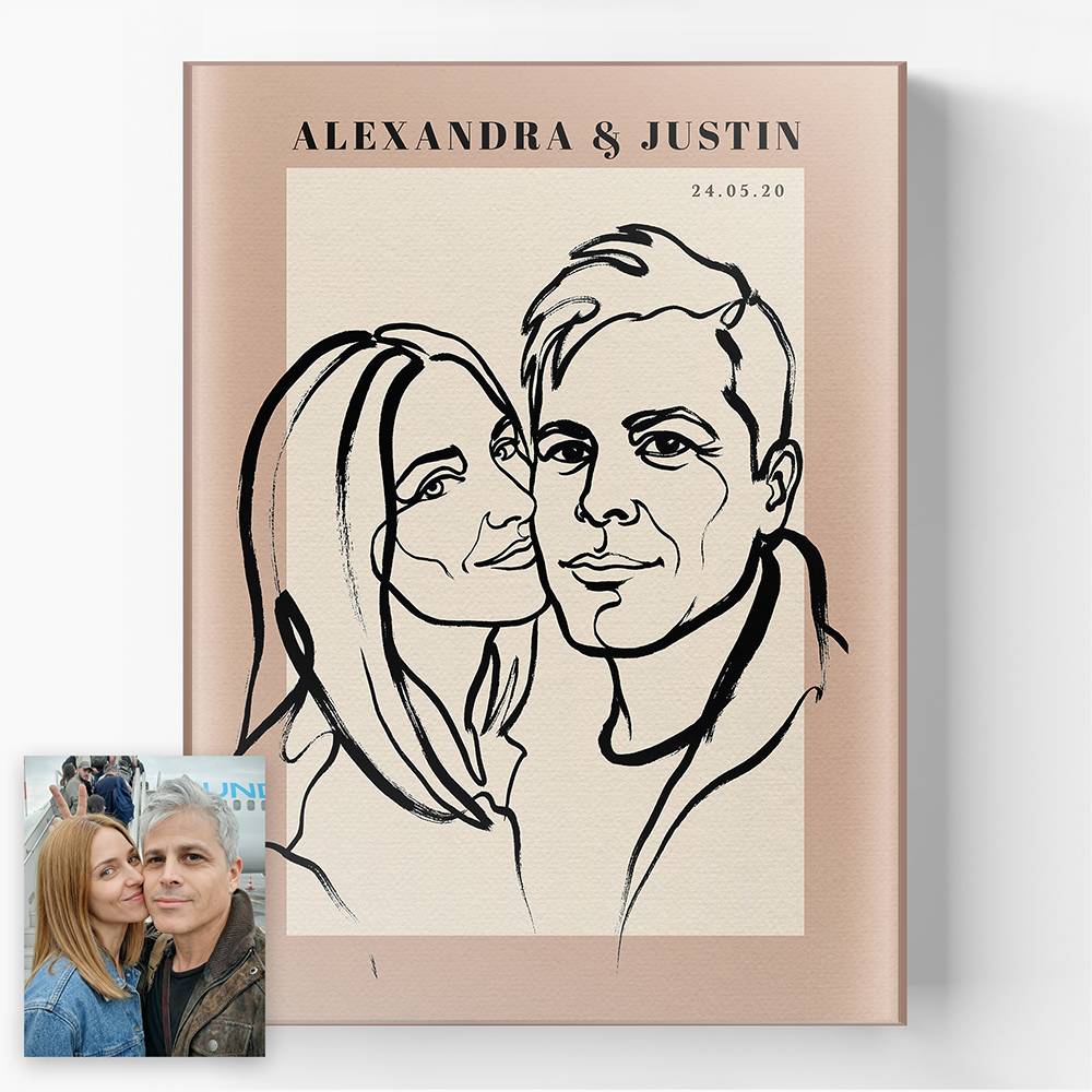 In One Stroke - Custom Portrait Acrylic-3 product photo