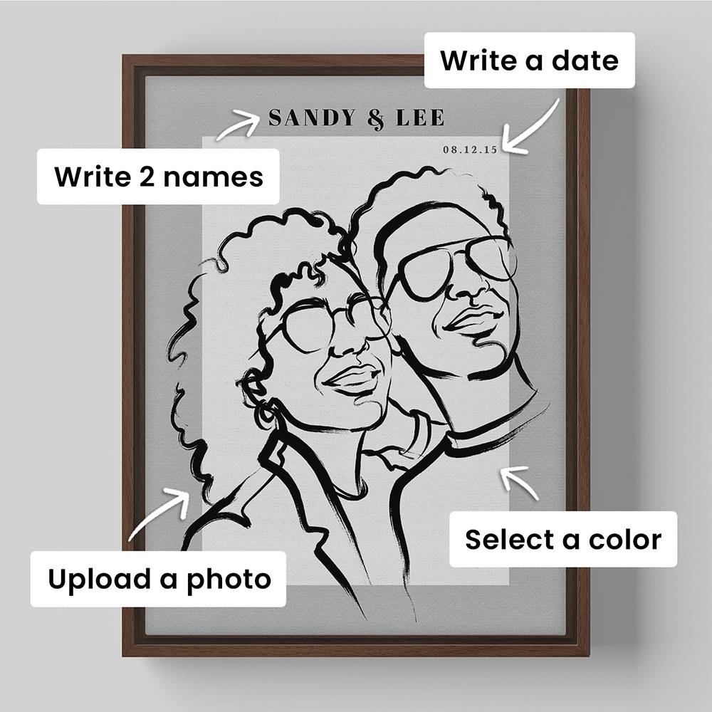 In One Stroke - Custom Portrait Canvas-4 product photo