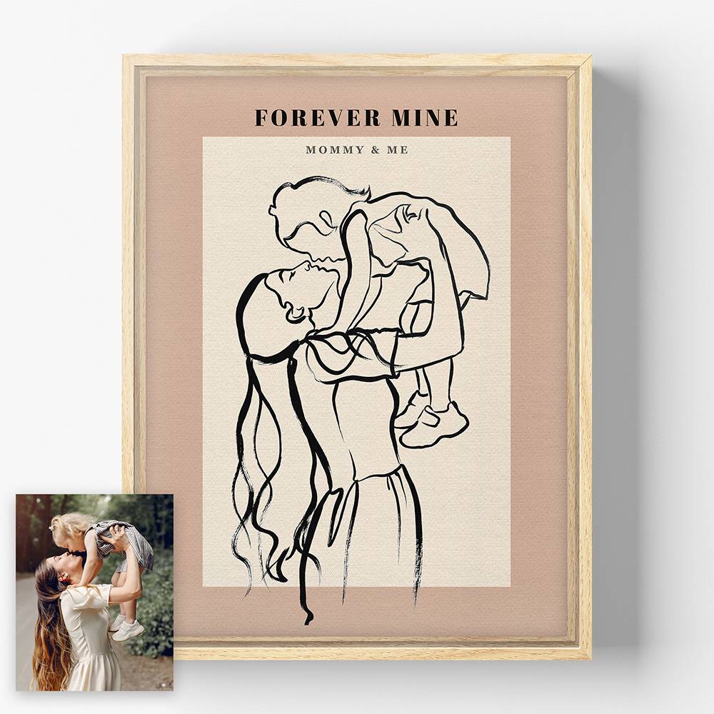 In One Stroke - Custom Portrait Canvas-3 product photo