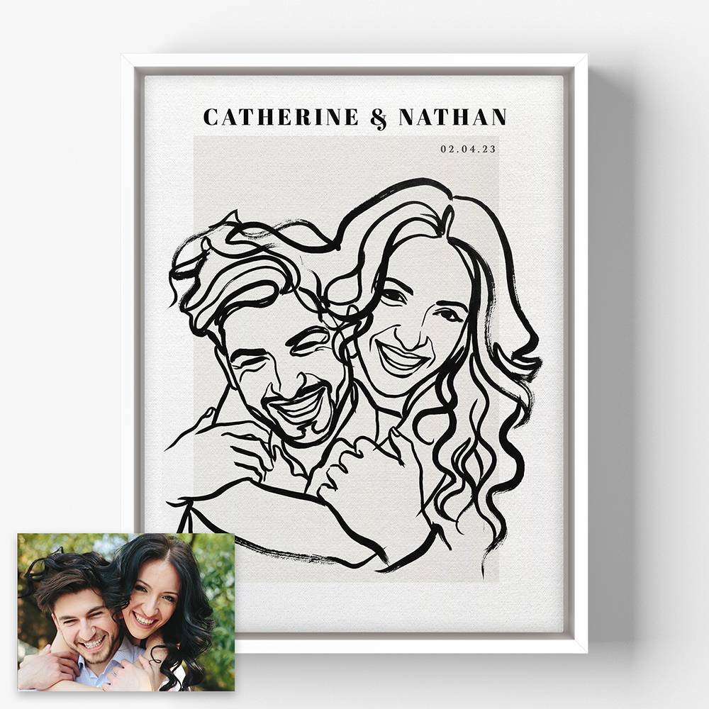 In One Stroke - Custom Portrait Canvas-6 product photo