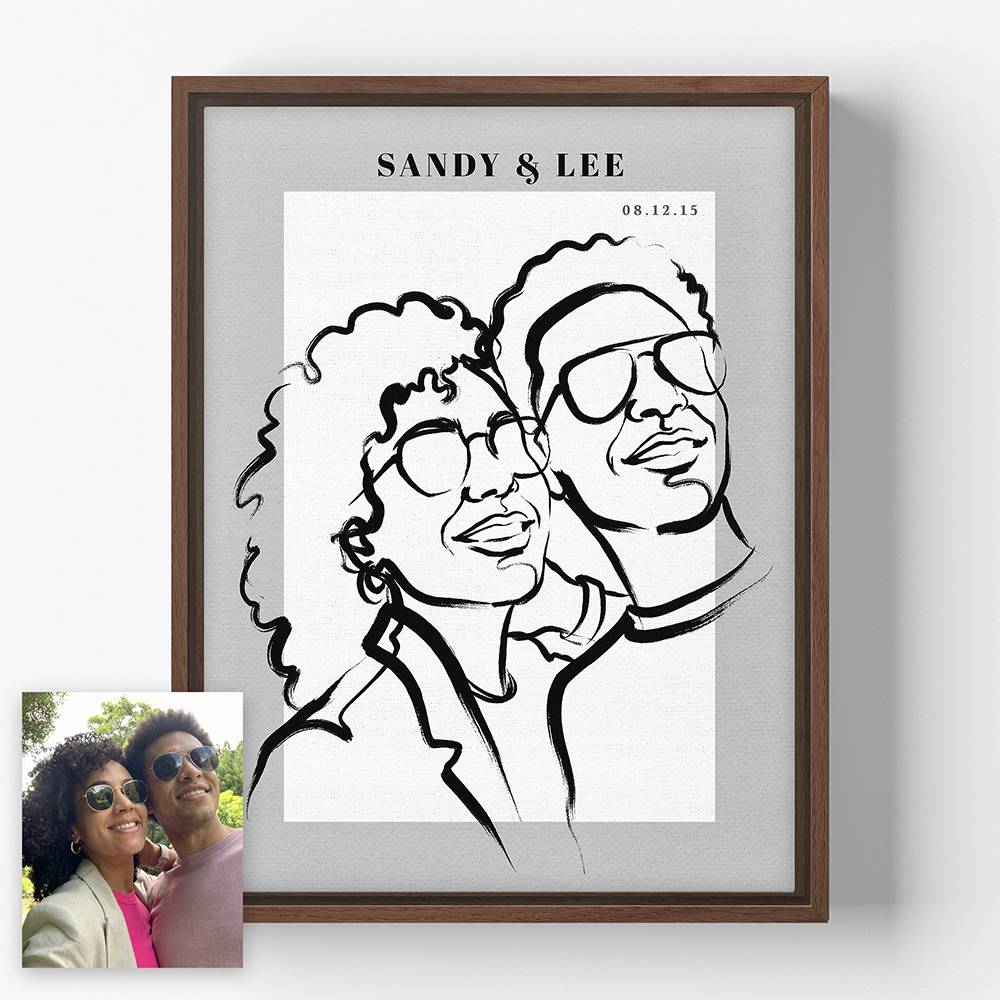 In One Stroke - Custom Portrait Canvas-3 product photo