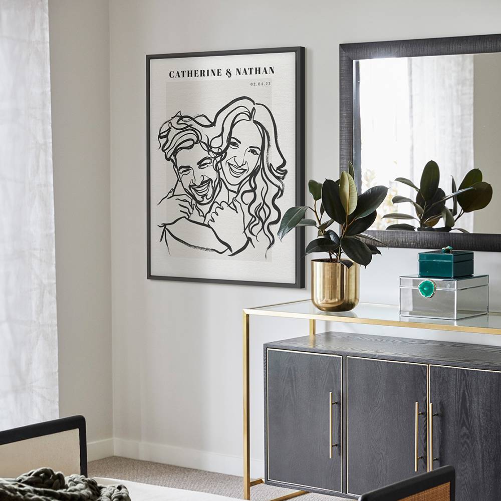 In One Stroke - Custom Portrait Canvas-5 product photo