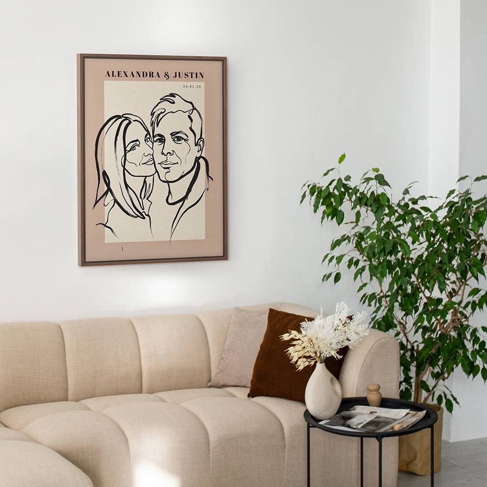 In One Stroke - Custom Portrait Canvas-2 product photo