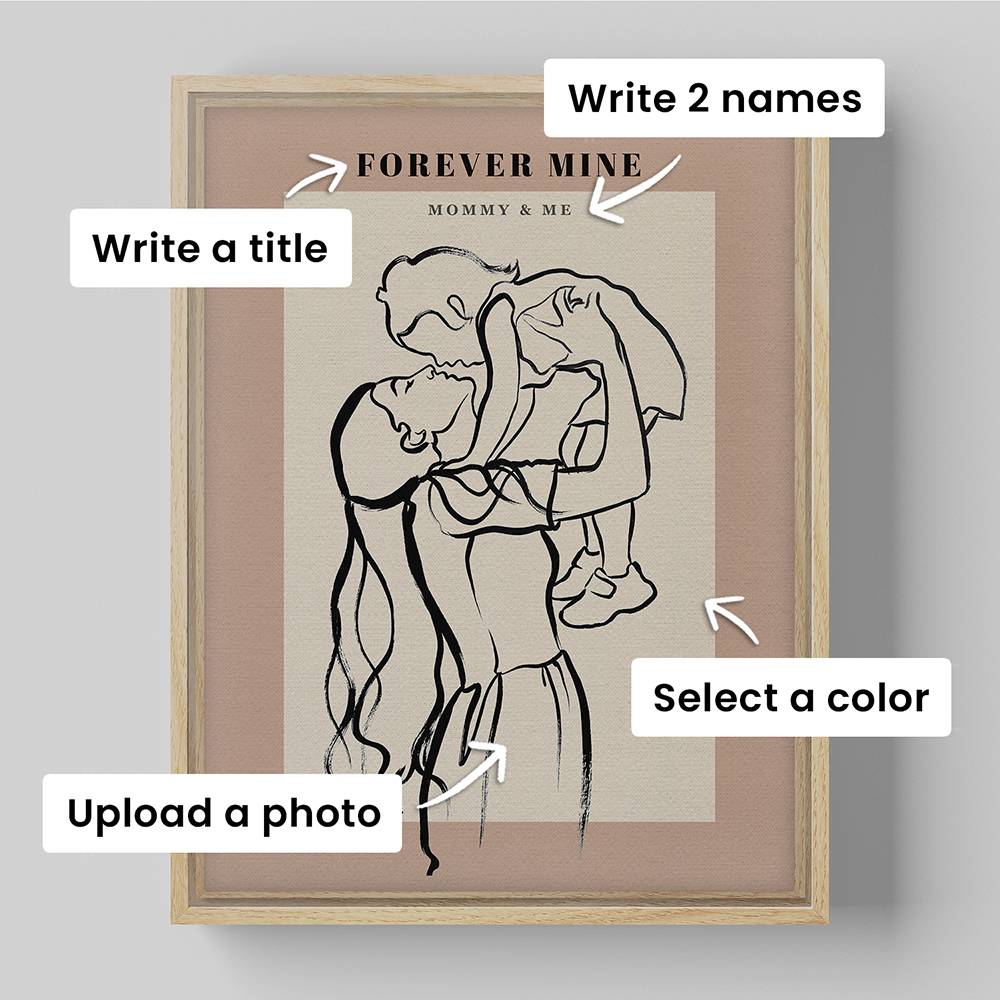 In One Stroke - Custom Portrait Canvas-4 product photo