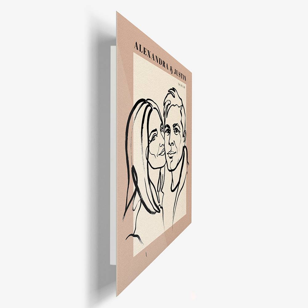 In One Stroke - Custom Portrait Metal-8 product photo