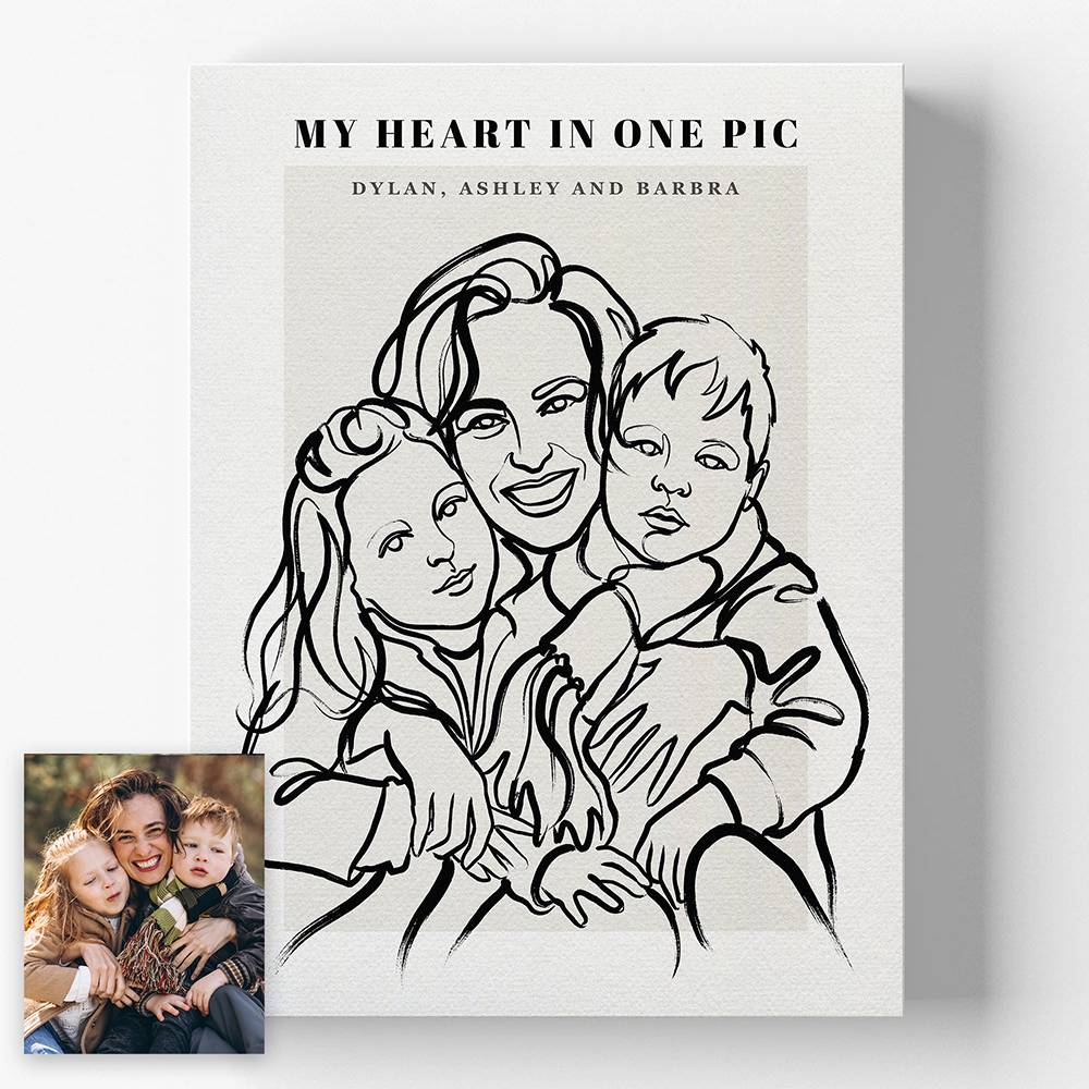 In One Stroke - Custom Portrait Metal-12 product photo