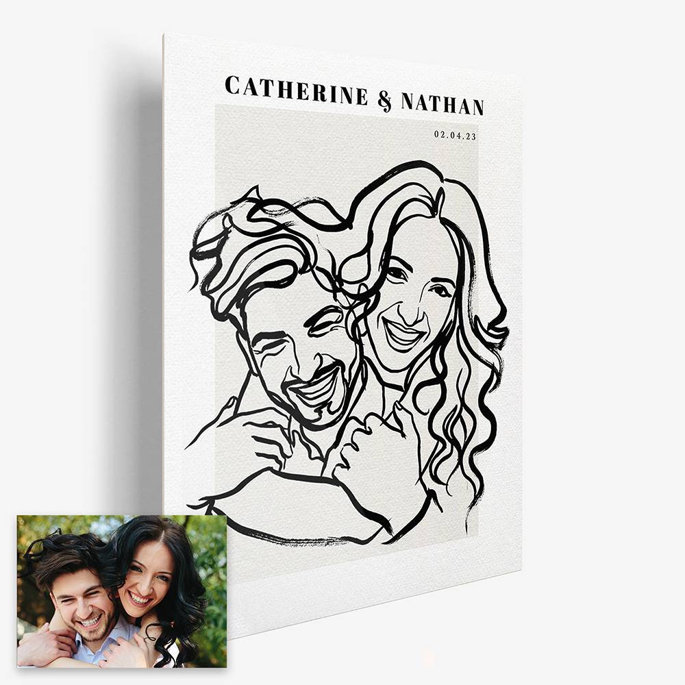In One Stroke - Custom Portrait Metal-7 product photo