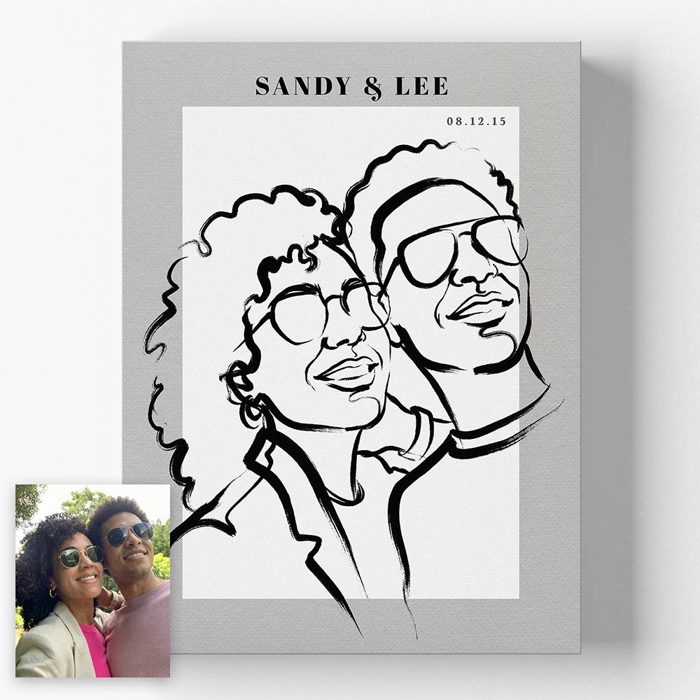 In One Stroke - Custom Portrait Metal-6 product photo