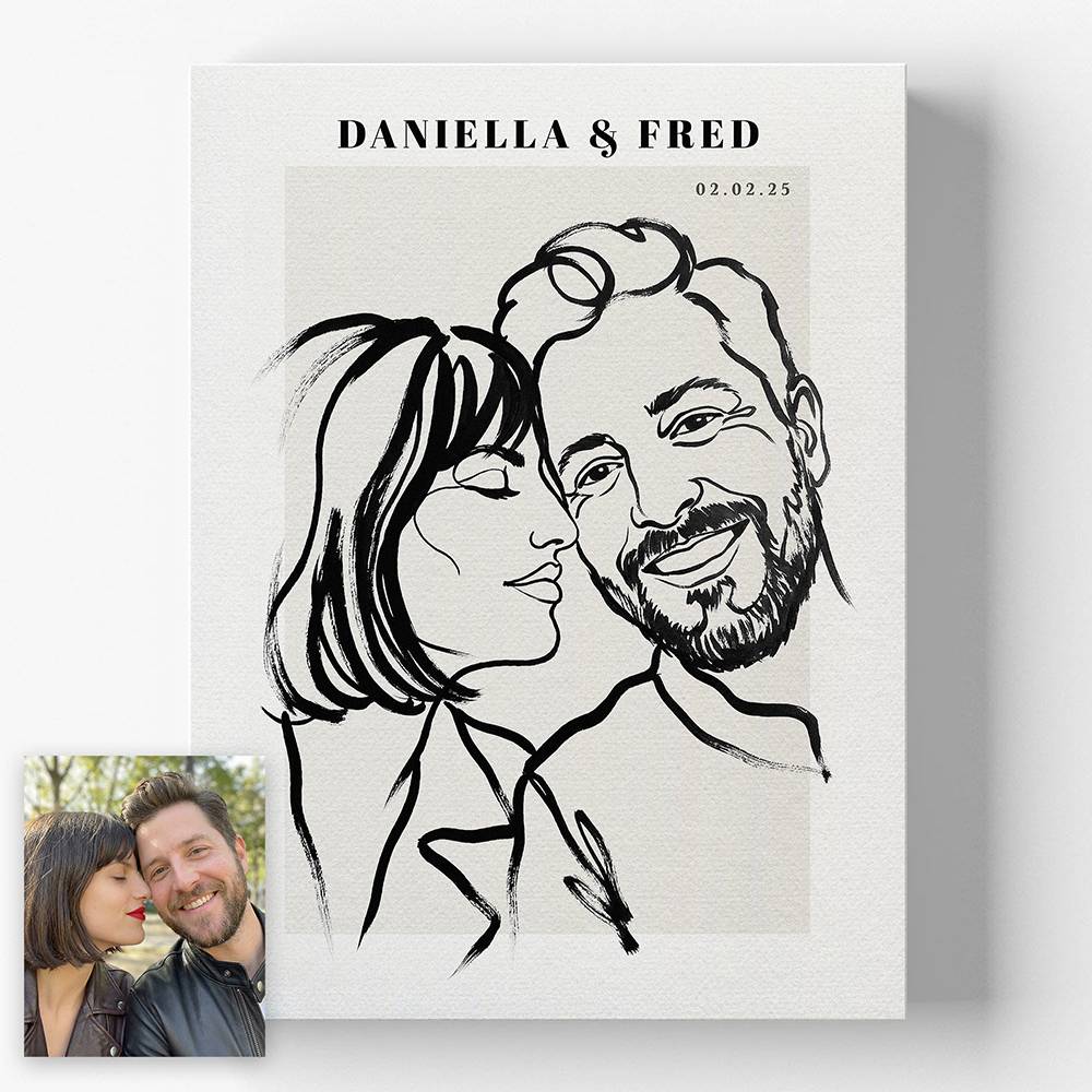 In One Stroke - Custom Portrait Metal-1 product photo