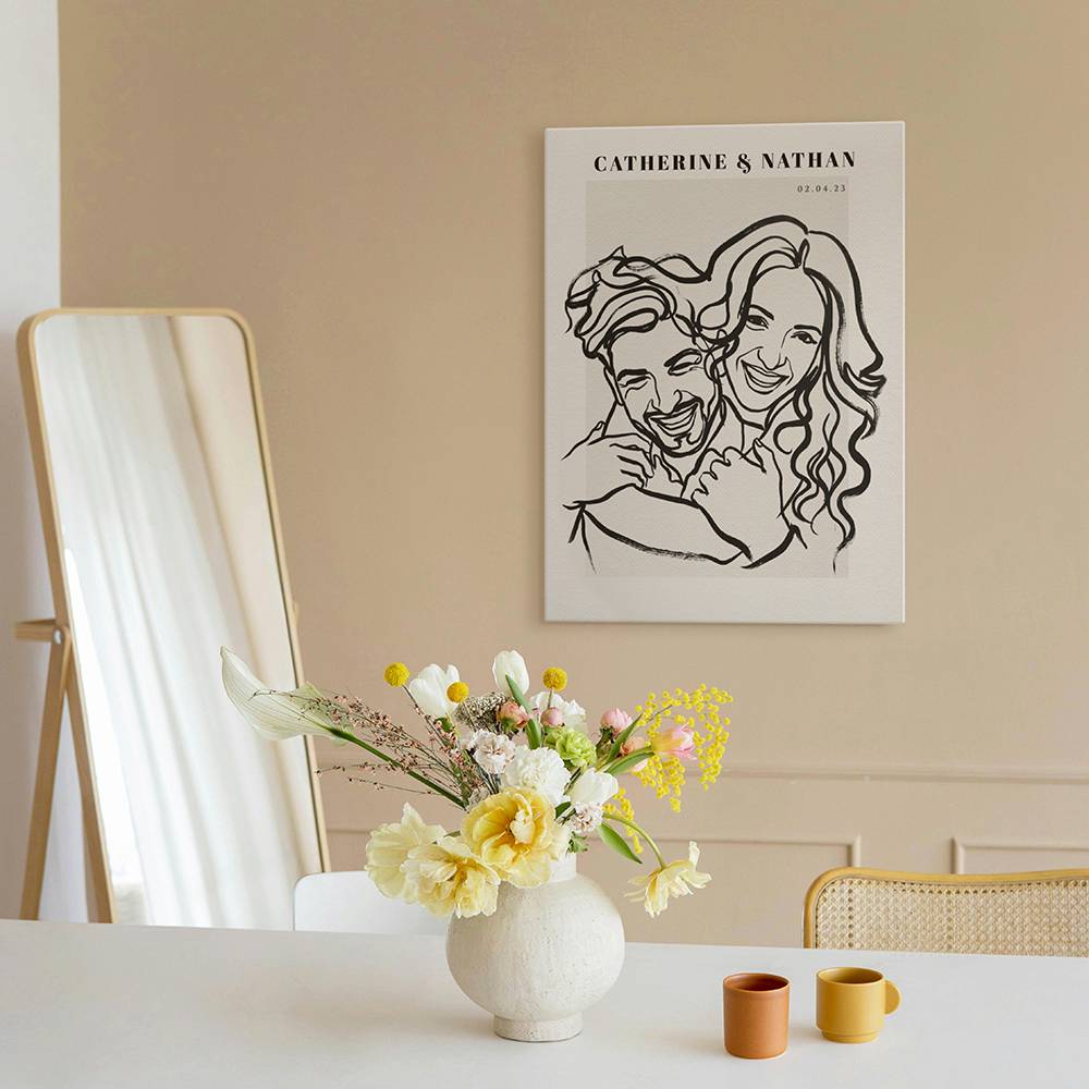 In One Stroke - Custom Portrait Metal-2 product photo