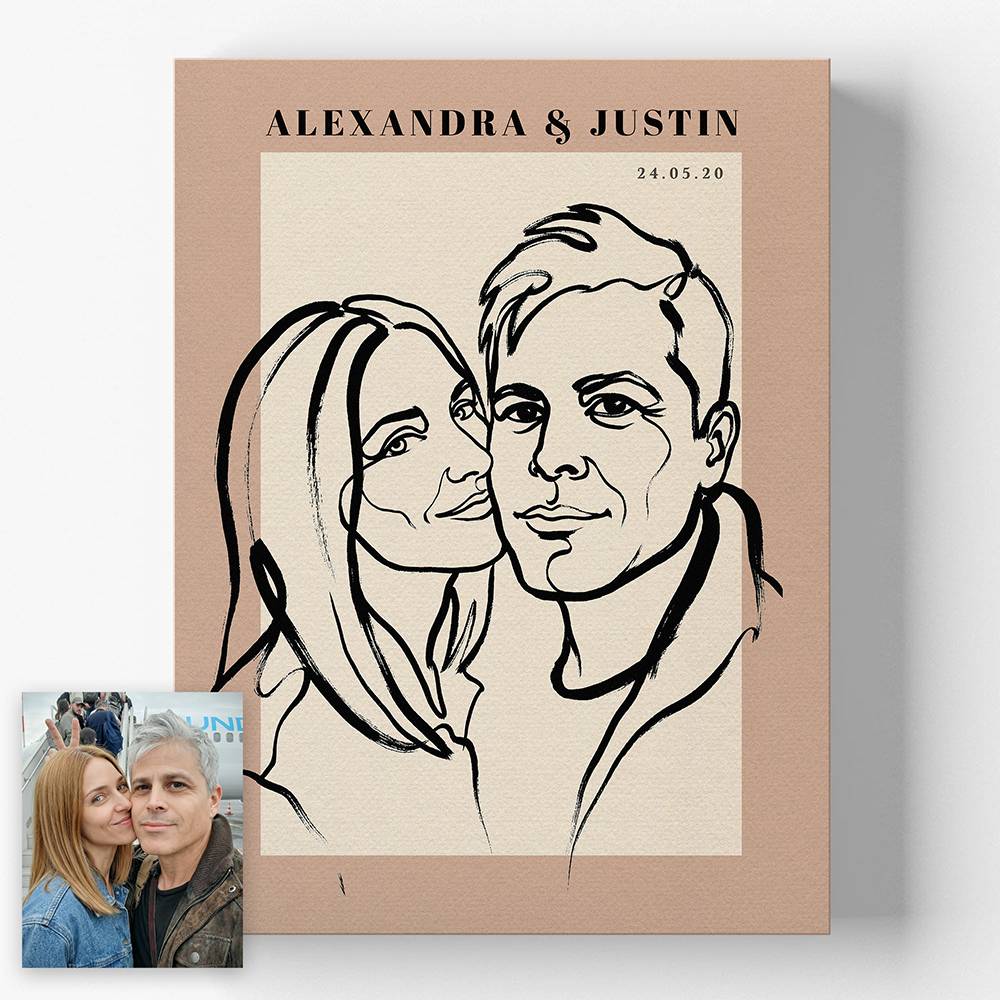 In One Stroke - Custom Portrait Metal-3 product photo