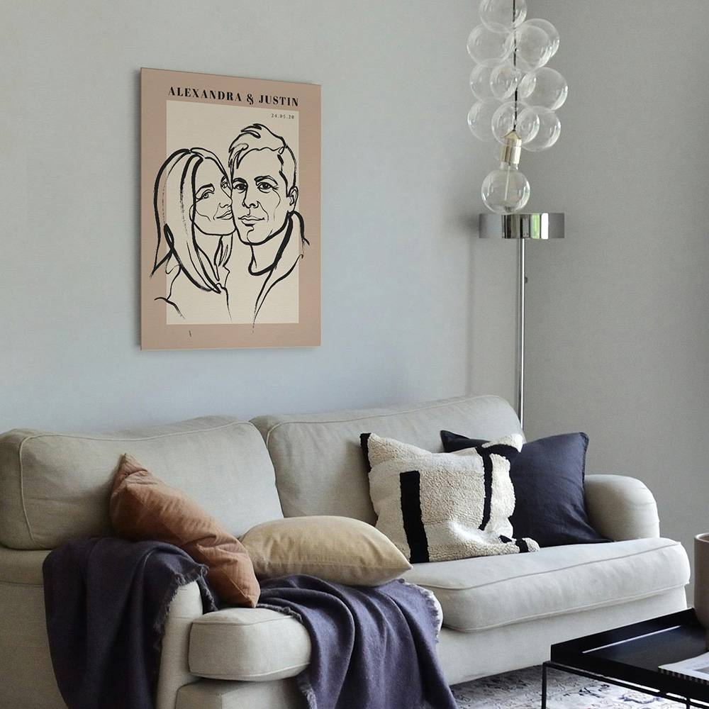 In One Stroke - Custom Portrait Metal-5 product photo