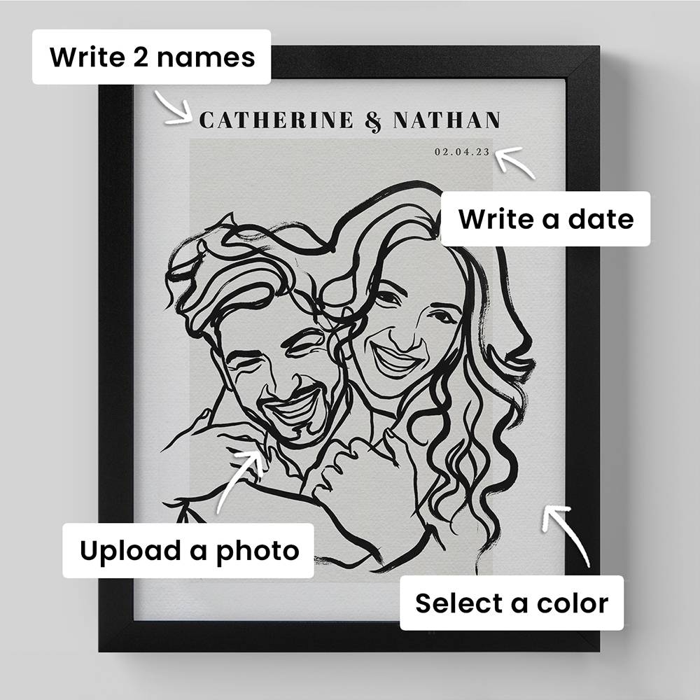 In One Stroke - Custom Portrait Print-4 product photo