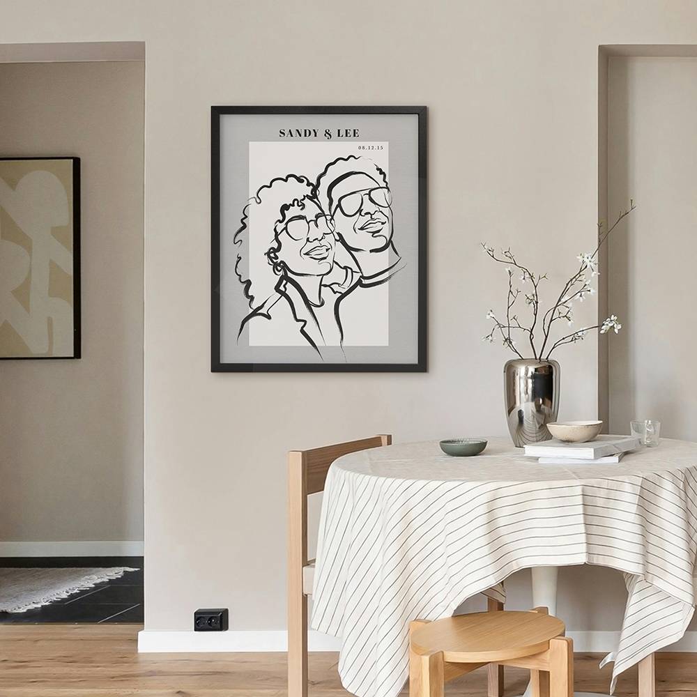 In One Stroke - Custom Portrait Print-2 product photo