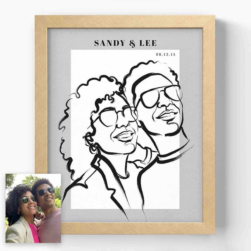 In One Stroke - Custom Portrait Print-7 product photo