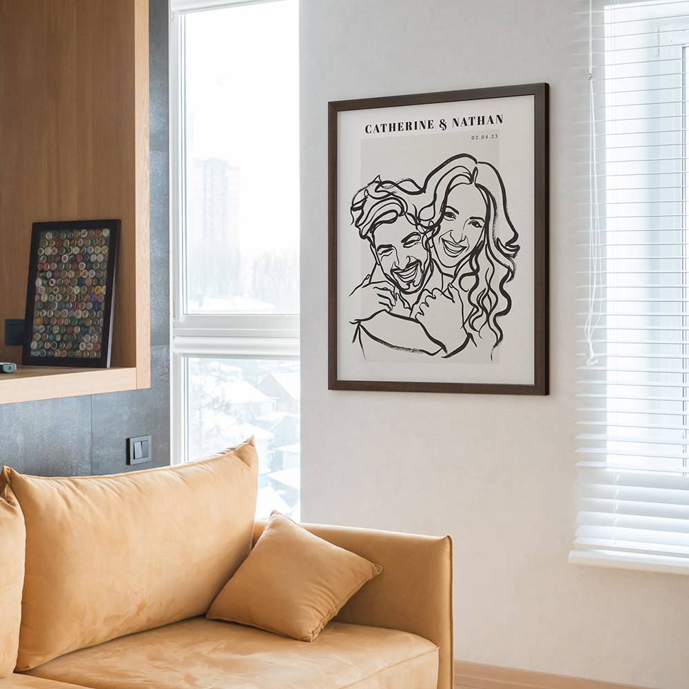 In One Stroke - Custom Portrait Print-5 product photo