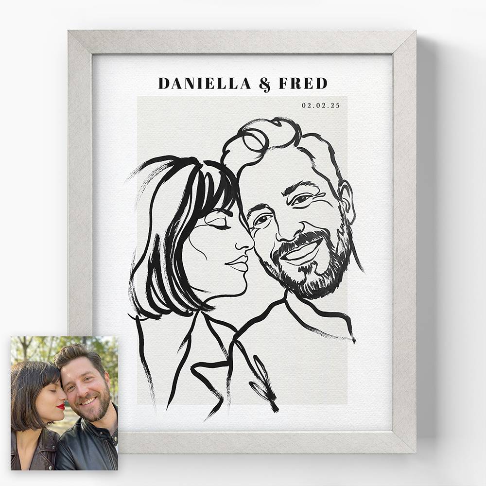 In One Stroke - Custom Portrait Print-8 product photo