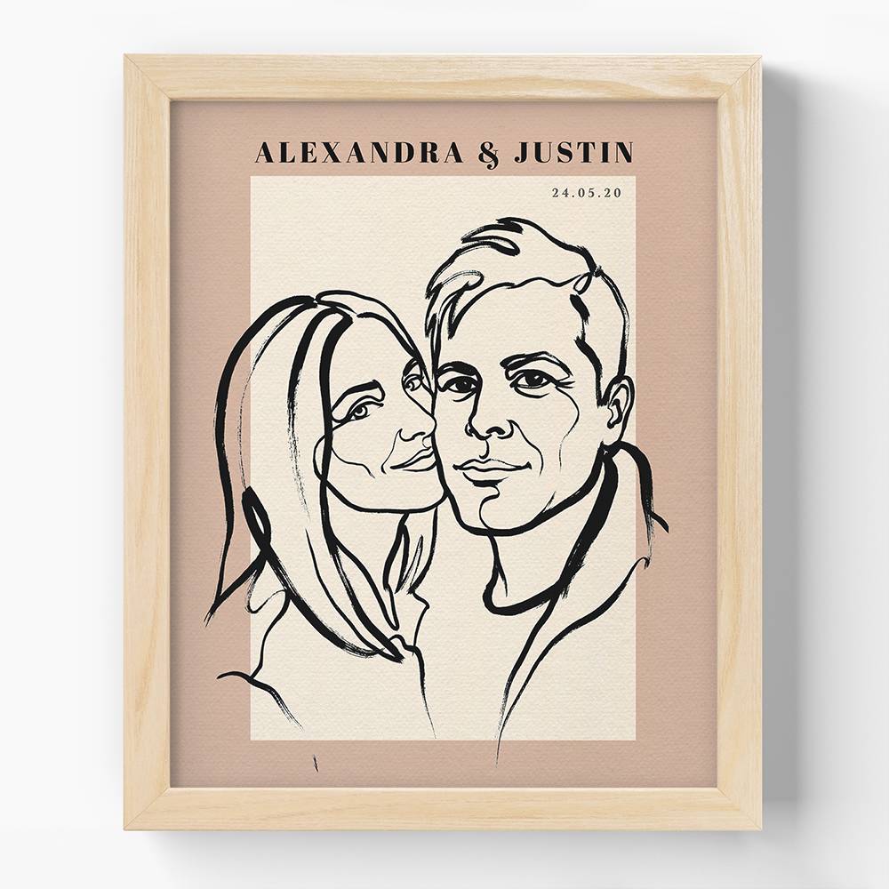 In One Stroke - Custom Portrait Print-9 product photo