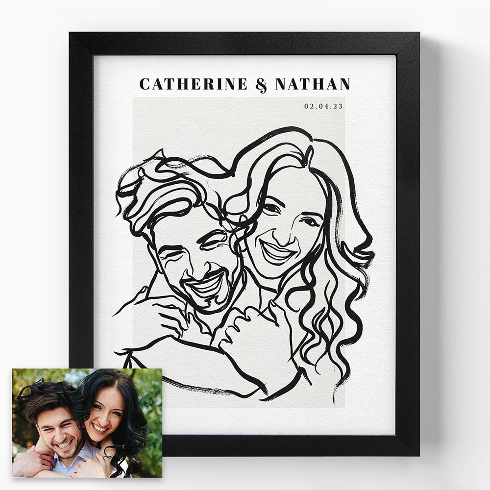 In One Stroke - Custom Portrait Print-3 product photo