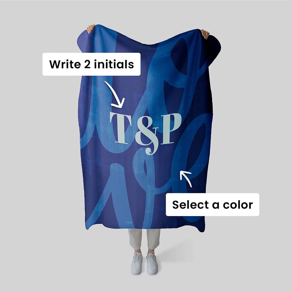 Initials of Love - Custom Blanket-6 product photo