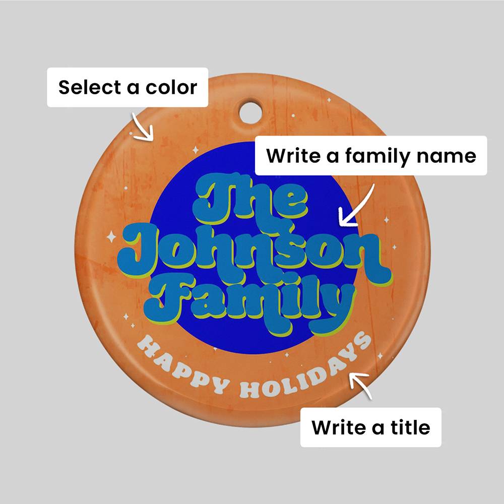 Joyful Traditions – Custom Family Christmas Ornament-1 Joyful Traditions – Custom Family Christmas Ornament-1 product photo