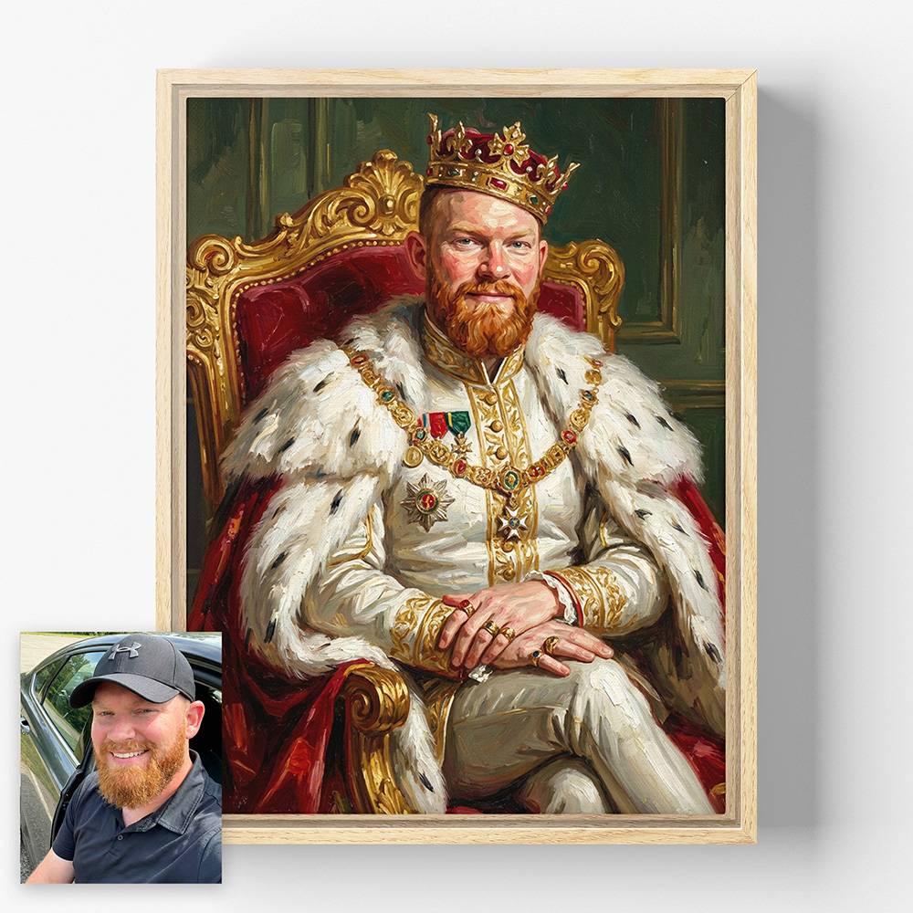 King of Our Castle - Custom Portrait Canvas-5 product photo