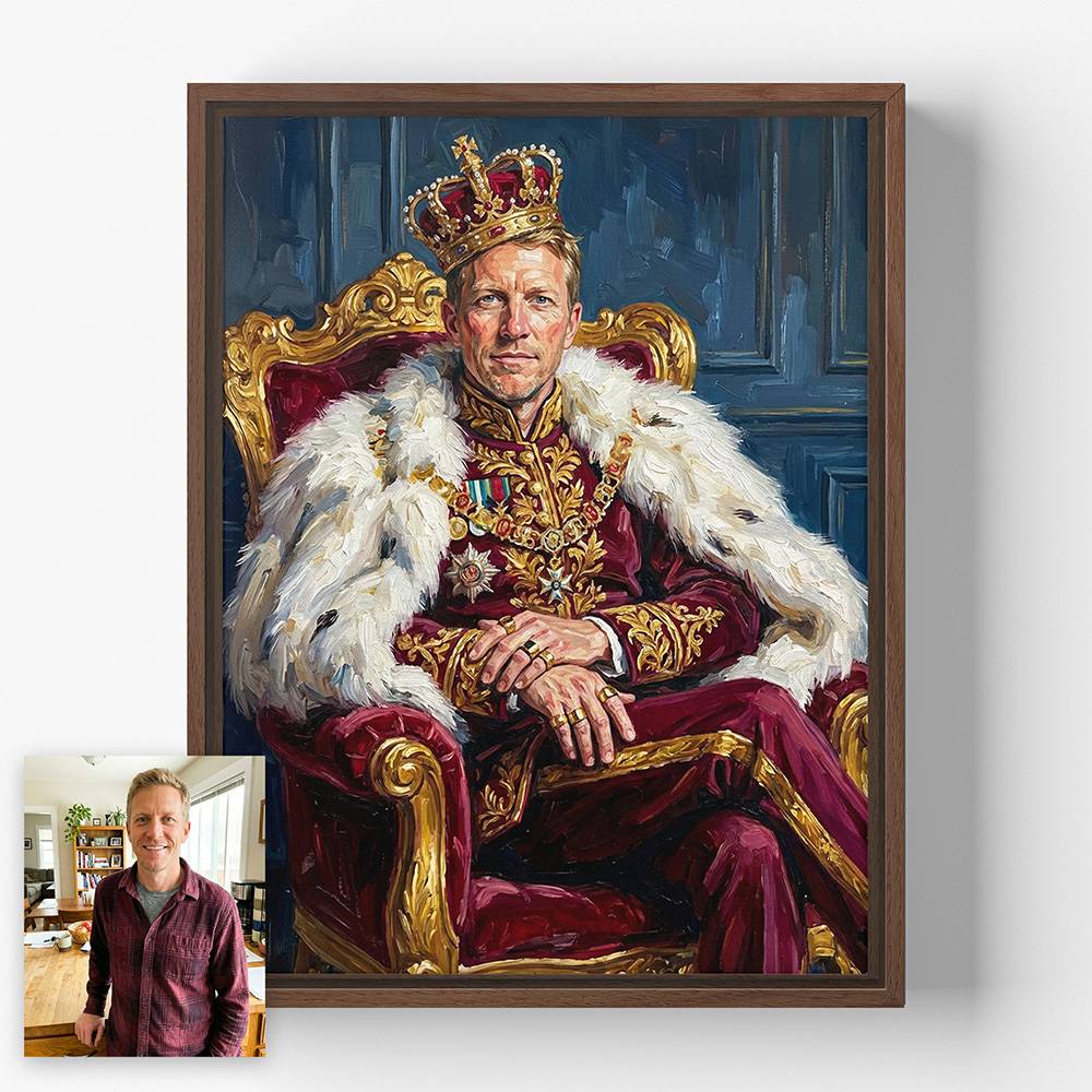 King of Our Castle - Custom Portrait Canvas-3 product photo