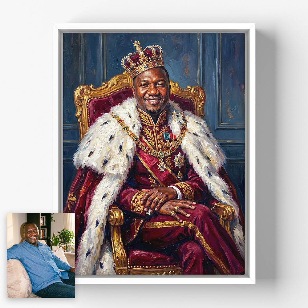 King of Our Castle - Custom Portrait Canvas-7 product photo
