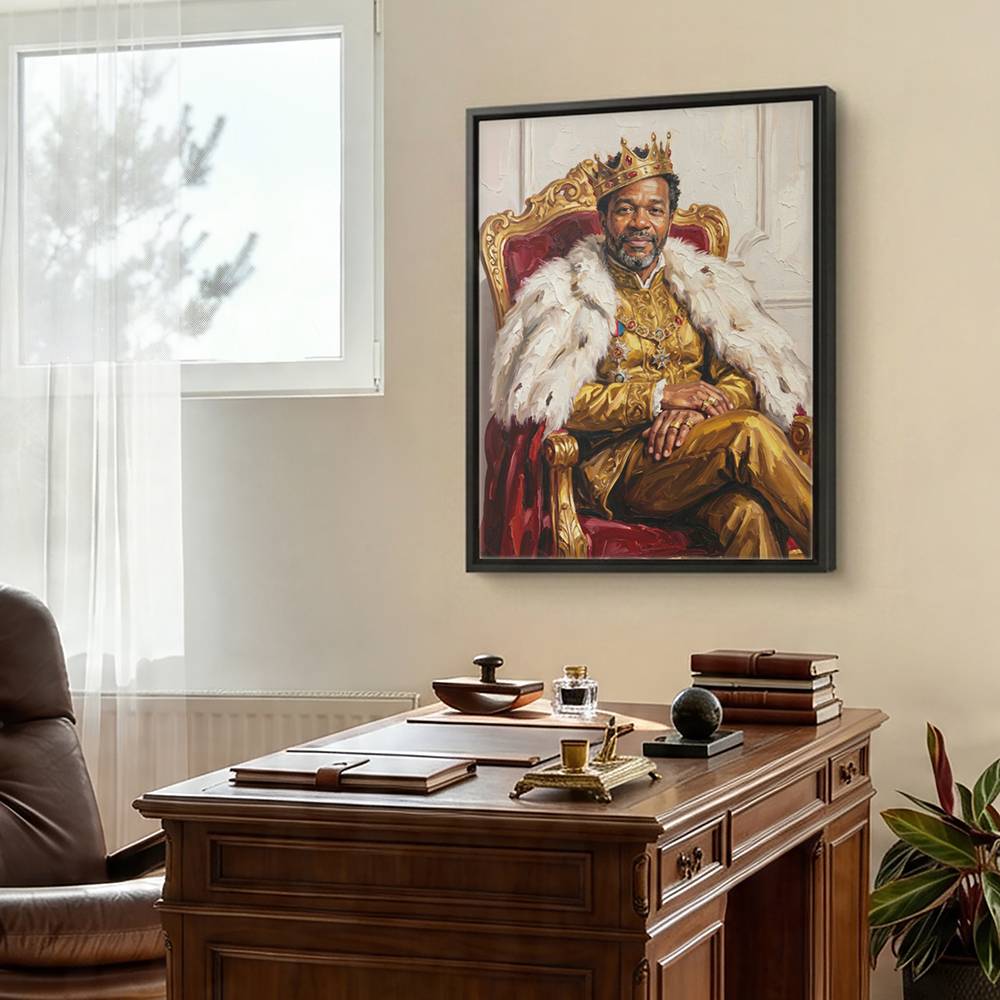 King of Our Castle - Custom Portrait Canvas-2 product photo