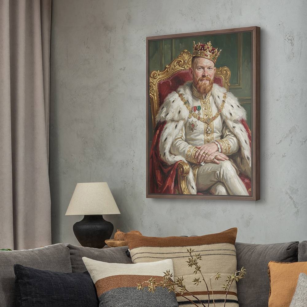 King of Our Castle - Custom Portrait Canvas-6 product photo