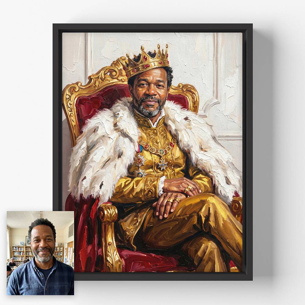 King of Our Castle - Custom Portrait Canvas-1 product photo