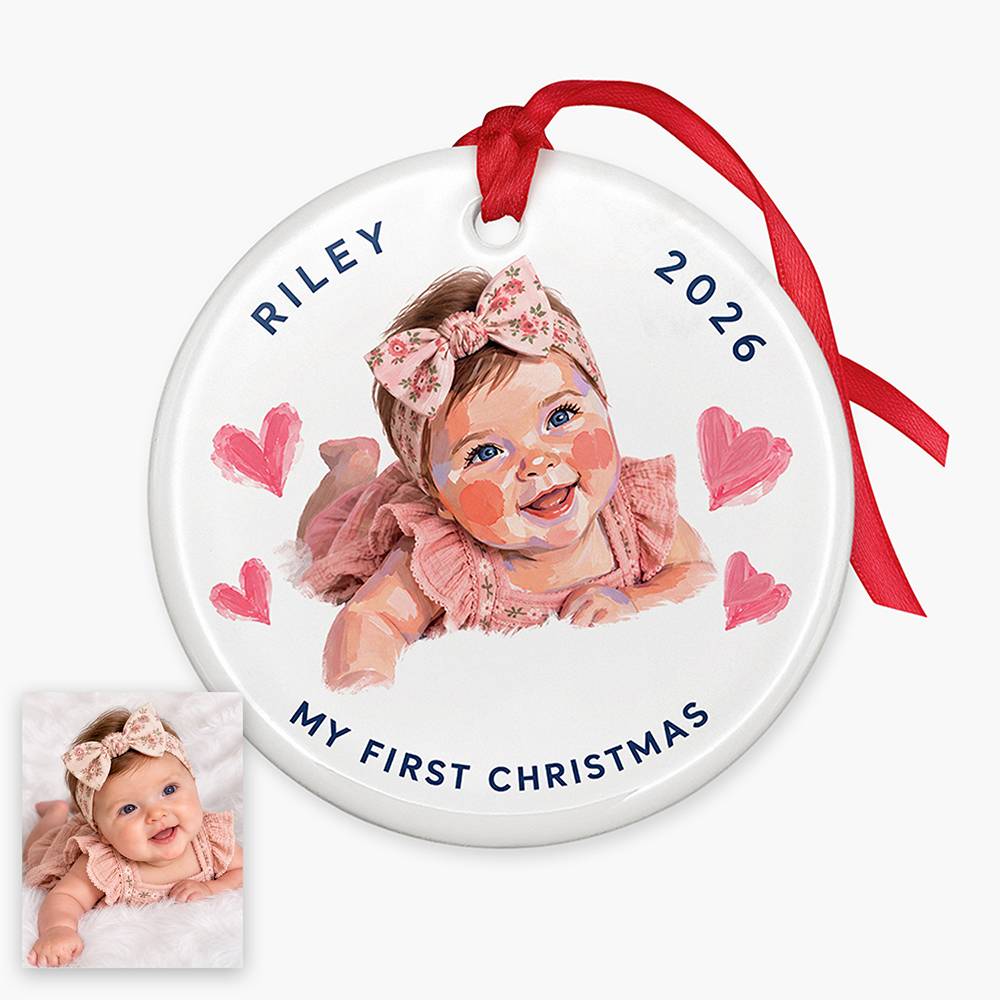 Little Christmas Wonder – Custom Ceramic Ornament-4 product photo