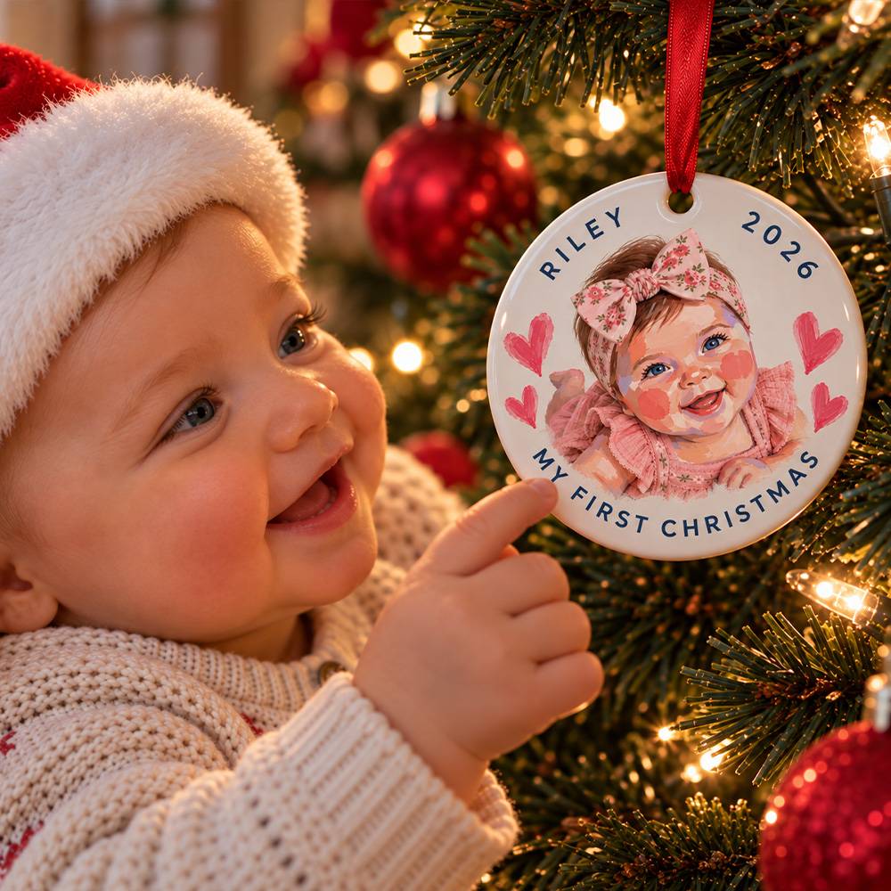 Little Christmas Wonder – Custom Ceramic Ornament-1 product photo