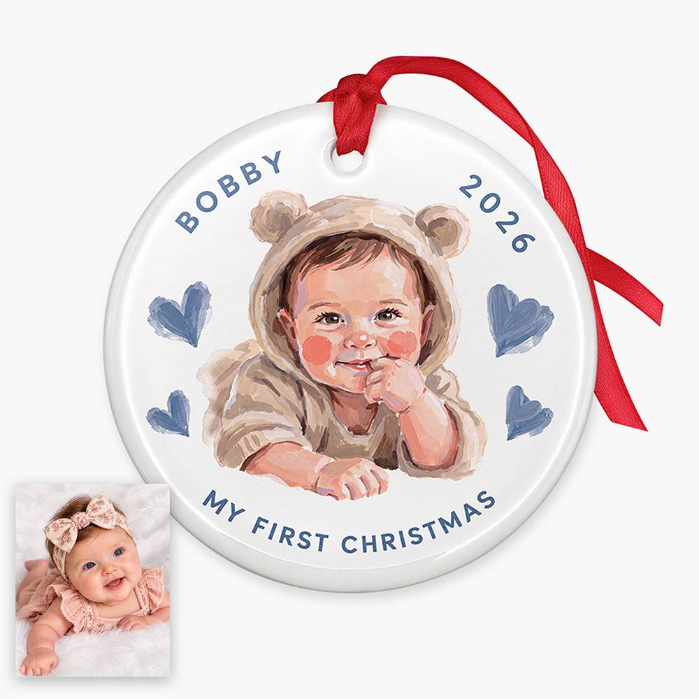 Little Christmas Wonder – Custom Ceramic Ornament-5 product photo