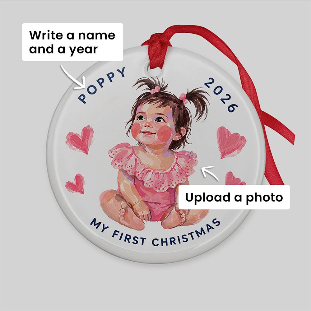 Little Christmas Wonder – Custom Ceramic Ornament-9 product photo