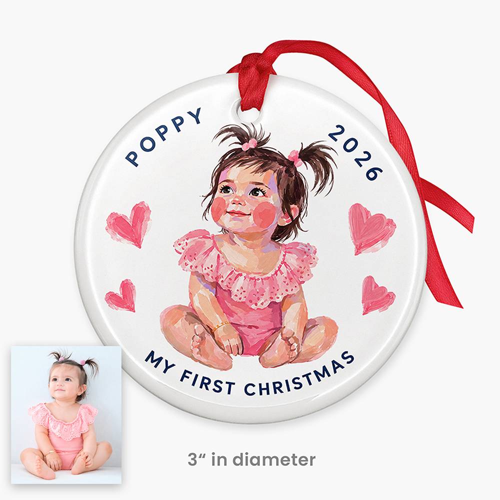 Little Christmas Wonder – Custom Ceramic Ornament-8 product photo