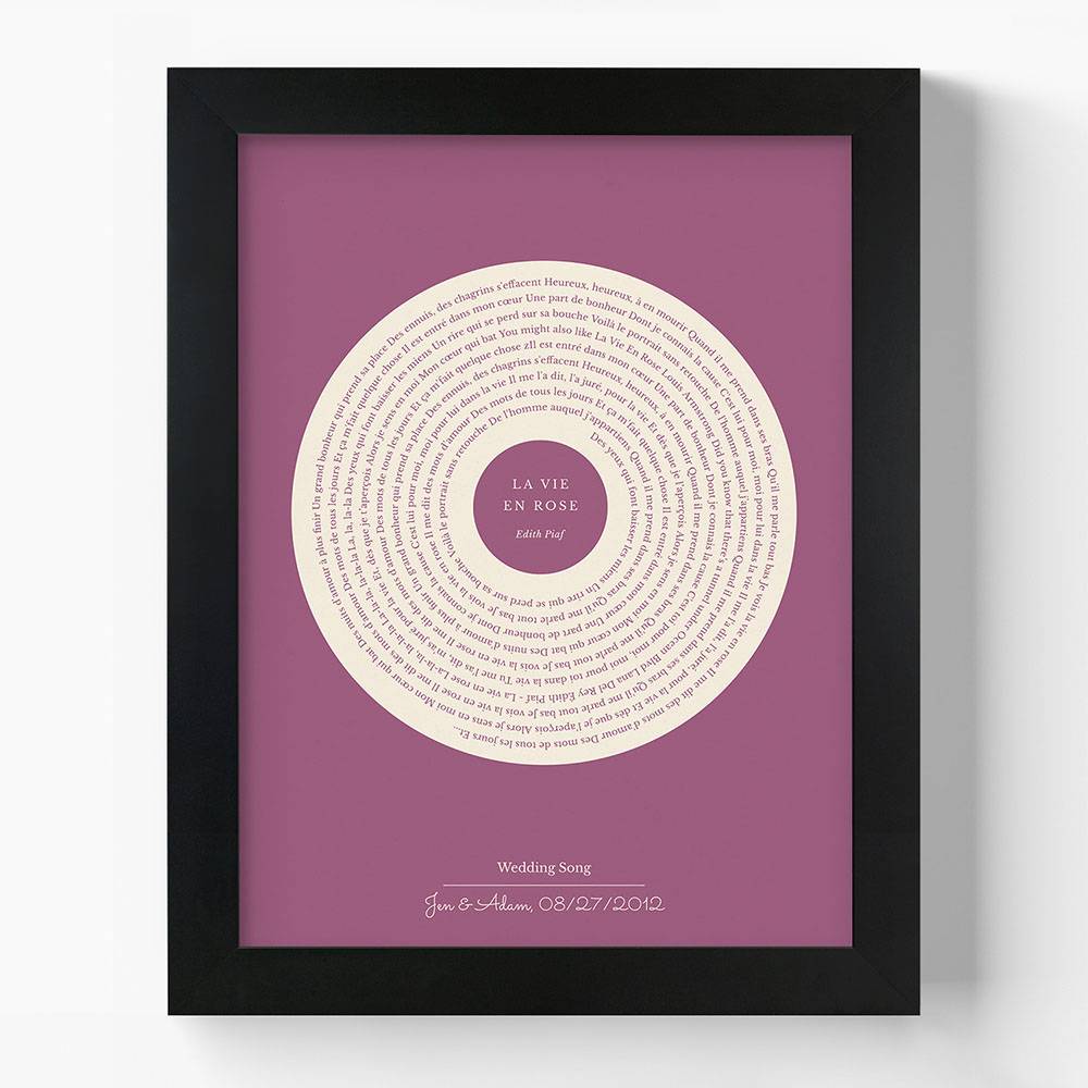 Favorite Song Vinyl Lyrics Print