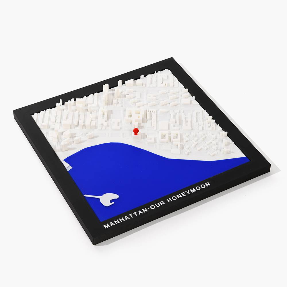 Mapandmemory Logo Memory Map - Custom 3D Map - Lime And Lou