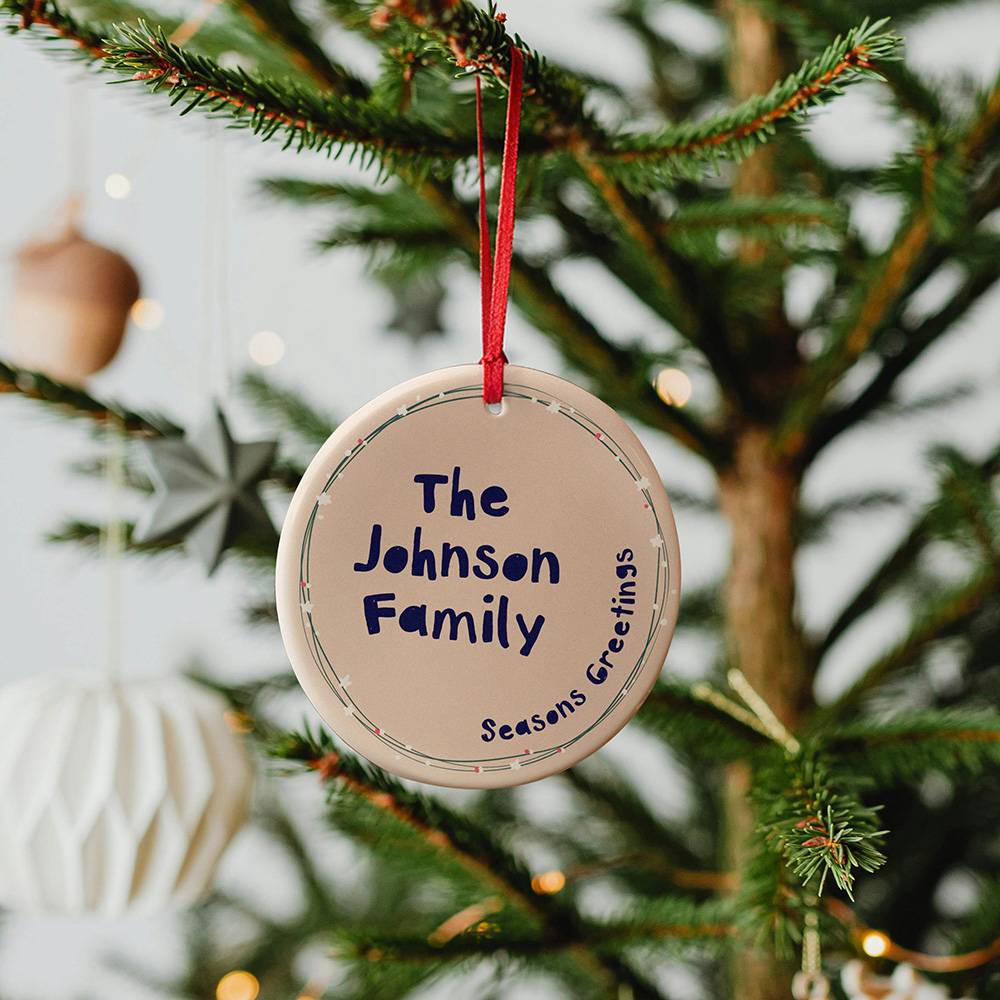 Merry & Bright  – Custom Family Christmas Ornament-5 product photo