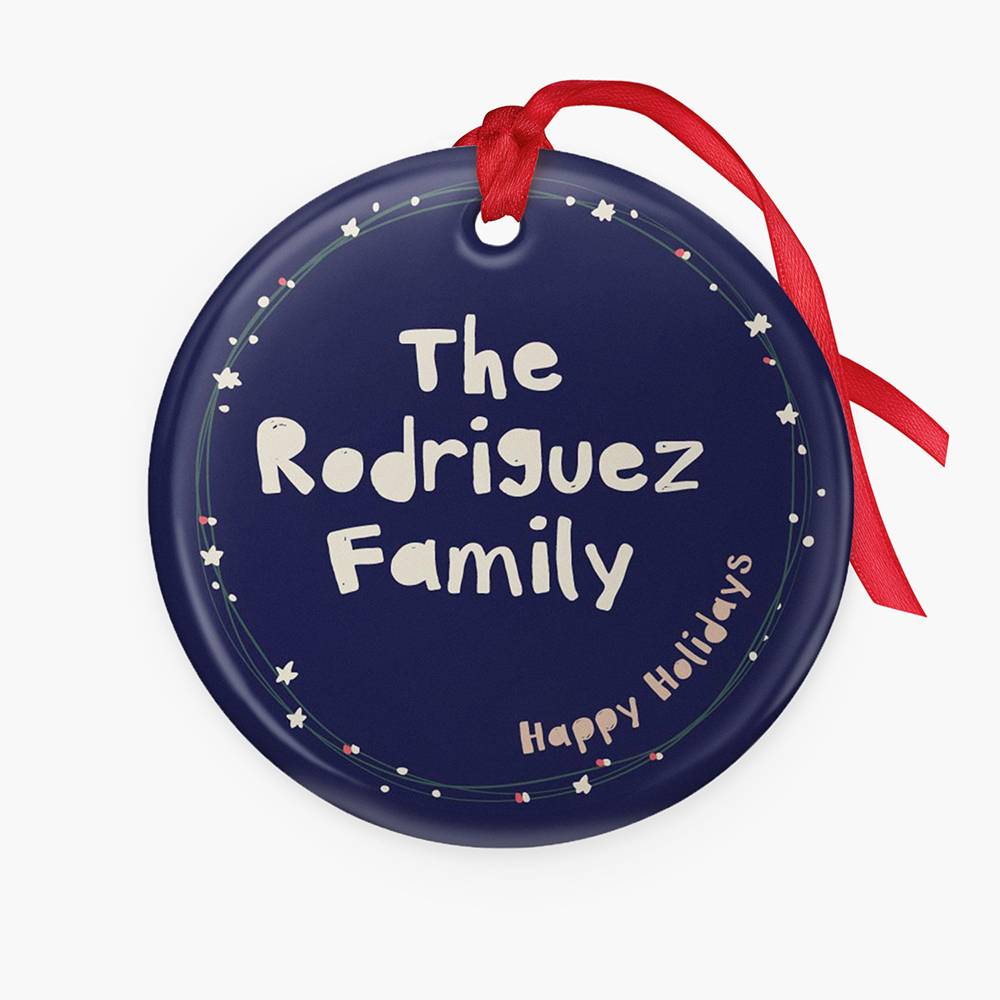 Merry & Bright  – Custom Family Christmas Ornament-4 product photo