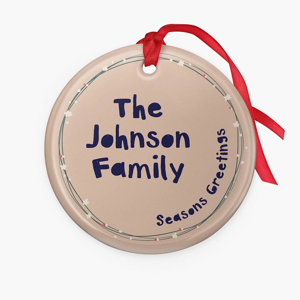 Merry & Bright  – Custom Family Christmas Ornament-2 product photo